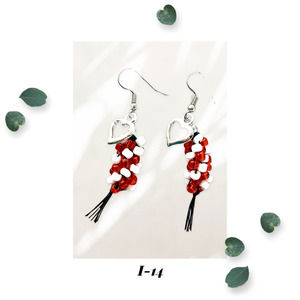 Splendid Love - Kumihimo Beaded Tassel Earrings